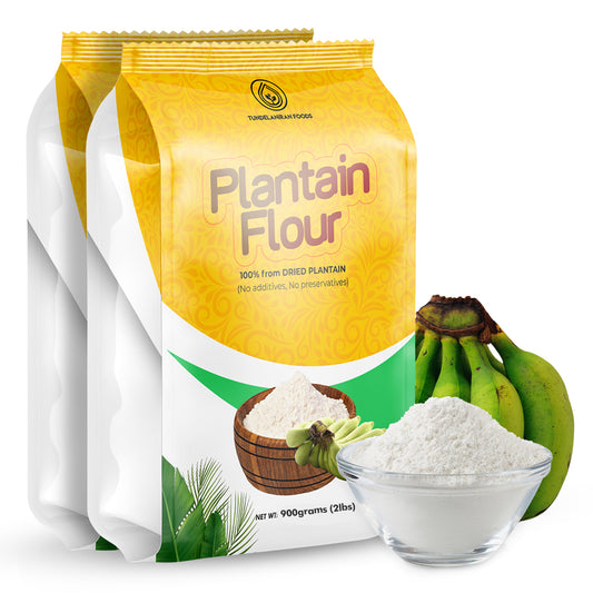 Plantain Flour 2LBS - Healthy flour from dried plantain - Premium Quality Brand -