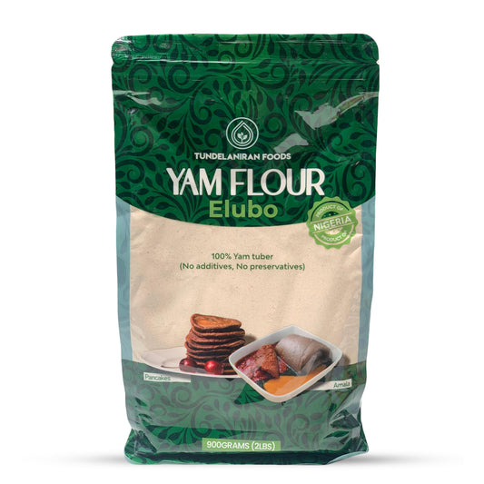 Yam Flour - Elubo 2LBS - Pure Grinded Yam Tuber - Not mixed with other flours | For Amala, Pancakes |